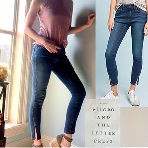 NWOT👖 Pilcro Mid-Rise Skinny Ankle Slit Jeans